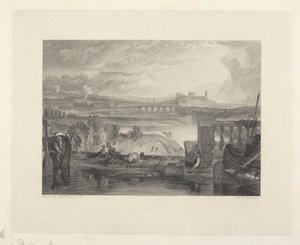 Lancaster desde el puente del acueducto de Robert Wallis