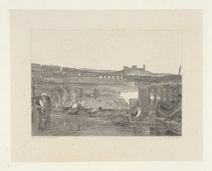 Lancaster desde el puente del acueducto de Robert Wallis