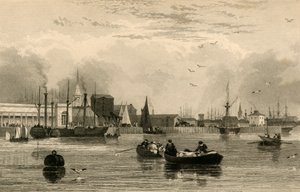 Liverpool, desde el Mersey, No. III..., c1830 de Robert Wallis