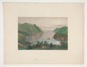Vista desde West Point (río Hudson), ilustración para Nathaniel Parker Willis