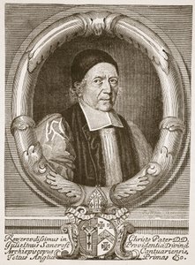 William Sancroft, arzobispo de Canterbury, ilustración de 