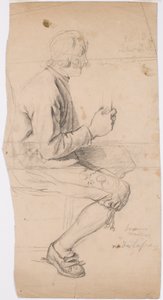 Joven sentado con traje de Taala de Robert Wilhelm Ekman