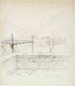 Vista de la villa donde vivió el artista en Subiaco de Robert Wilhelm Ekman