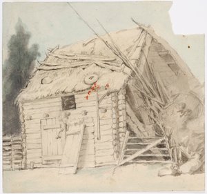 Edificio con tejado de paja de Robert Wilhelm Ekman