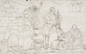 Rodilla cortada de Väinämöinen, boceto