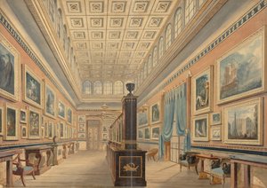 La galería de imágenes flamencas, la mansión de Thomas Hope, Duchess Street, Portland Place, 1830-51 de Robert William Billings