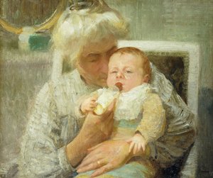 El biberón del bebé de Robert William Vonnoh