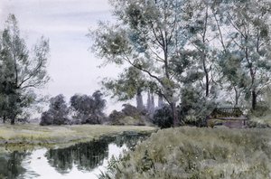 En el Lesser Stour, Kent Este (acuarela) de Robert Winchester Fraser