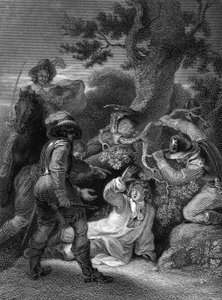 Duque de Monmouth capturado después de la batalla de Sedgemoor