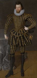 Retrato de un hombre, probablemente Sir John Scott (1564-1616), circa 1600-1605 de Robert the Elder Peake