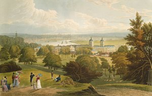 Vista de Londres desde el parque de Greenwich, pub. 1820 por Colnaghi und Co.