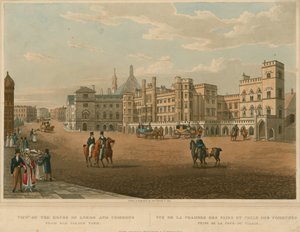 Vista de las Casas de los Lores y los Comunes desde Old Palace Yard de Robert the Elder and Younger Havell