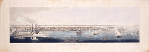 Vista panorámica de Nueva York, tomada desde el río Norte [Hudson], 1844 de Robert the Younger Havell