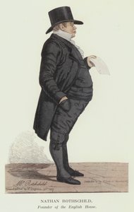 Nathan Rothschild, fundador de la Casa Inglesa (litografía en color) de Robert the younger Dighton