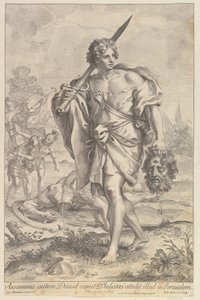 David con la cabeza de Goliat, 1680-1743 de Robert van Audenaerde