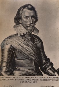Conde Ernst von Mansfeld, general alemán de la Guerra de los Treinta Años, siglo XVII, 1894 de Robert van Voerst