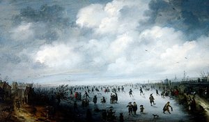 Una Escena de Invierno de Robert van den Hoecke