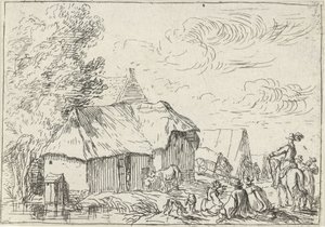 Camping en un pueblo Paisajes con campamentos (título de serie) de Robert van den Hoecke