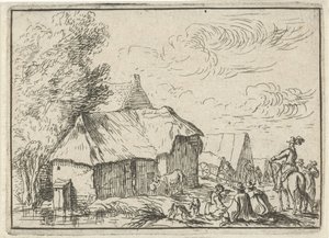 Camping en un pueblo Paisajes con campamentos (título de serie) de Robert van den Hoecke