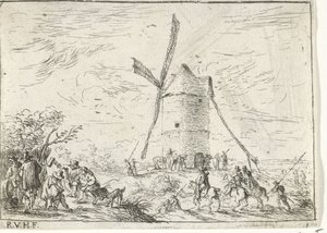 Molino Paisajes con campamentos (título de serie) de Robert van den Hoecke