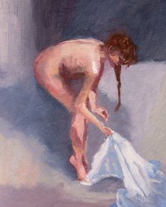 Fresh Laundry, 2023 (óleo sobre papel)
