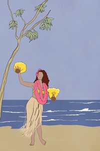Hula Girl, 2022 (digital)