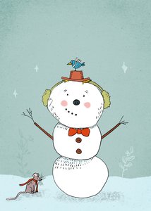 Feliz muñequito de nieve, 2019 (digital) de Roberta Murray