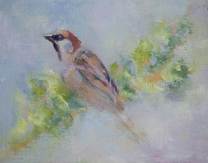 P. Domesticus, 2014 (óleo sobre lienzo) de Roberta Murray