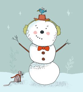 Muñeco de nieve estrellado, 2019 (digital) de Roberta Murray