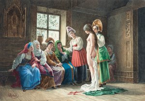 Eligiendo una novia, principios del siglo XIX de Roberto Roberti