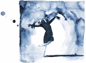 Bailarina azul expresiva de RodMacIver