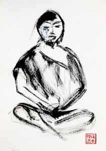 Monje zen meditando de RodMacIver