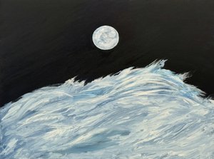 Las olas del mar a la luz de la luna de RodMacIver