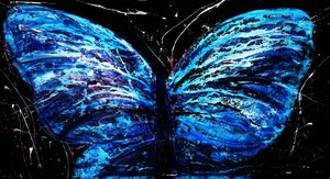 Mariposa azul brillante de RodMacIver