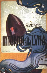 Portada de Intorno alla luna (De la Tierra a la Luna) de Julio Verne de Rodolfo Paoletti