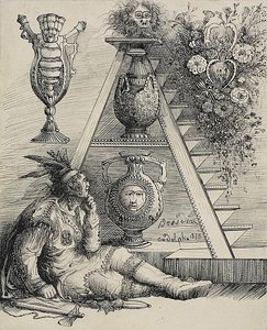 Un indio norteamericano (Estudio para el historiado A en "Les chefs-d