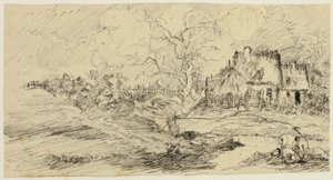 Paisaje rural de Rodolphe Bresdin