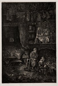 Interior flamenco, 1856 de Rodolphe Bresdin