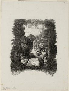 Frontispicio para Fábulas y Cuentos de Hippolyte de Thierry-Faletans de Rodolphe Bresdin