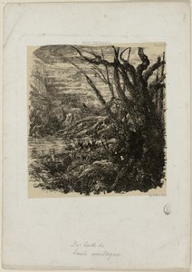 Lago en las montañas, de Revue Fantaisiste de Rodolphe Bresdin