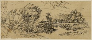 Paisaje de la costa oeste de Rodolphe Bresdin