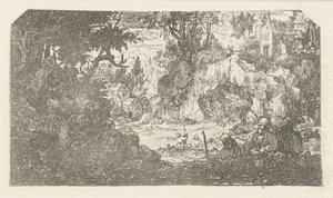 Paisaje con viajeros descansando
La halte (título en el objeto)
Nomades se Reposant de Rodolphe Bresdin