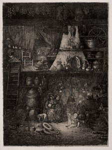 Interior campesino en la Haute-Garonne de Rodolphe Bresdin