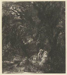 Descanso en la Huida a Egipto de Rodolphe Bresdin