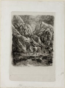 Jinete en las montañas