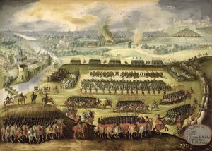 El sitio de París (Guerra contra Francia 1556-8) de Rodrigo of Holland