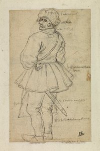 Hombre visto de espaldas (verso) de Roelandt Jacobsz and Bruegel Pieter the Elder Savery