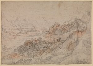Paisaje montañoso - Valle del Inn en el Tirol, 1607 de Roelandt Jacobsz. Savery