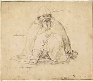 Hombre sentado de Roelandt Savery