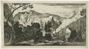 Paisaje de montaña con rocas
Paisajes del Tirol (título de la serie) de Roelant Roghman